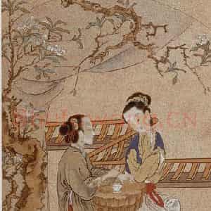 1941年 徐燕孙《品茶图》国画人物作品图片鉴赏