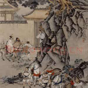 徐燕孙《隆中际会》国画人物作品图片鉴赏