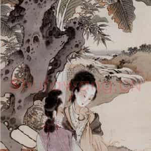 徐燕孙《消夏图》国画人物作品图片鉴赏