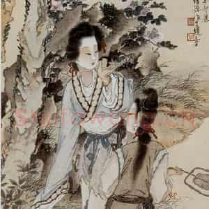 徐燕孙《双美图》国画人物作品图片鉴赏