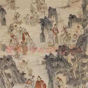 1935年 徐燕孙《福地洞天》国画人物作品图片鉴赏