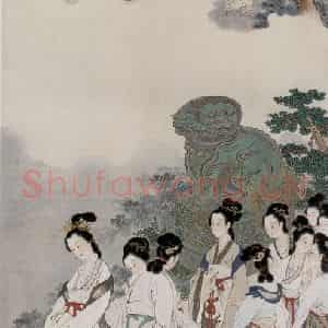 1936年 徐燕孙《明妃辞汉》国画人物作品图片鉴赏