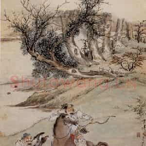 徐燕孙《狩猎图》国画人物作品图片鉴赏