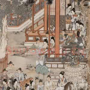 1936年 徐燕孙《明皇并马图》国画人物作品图片鉴赏