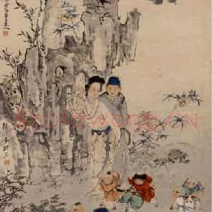 徐燕孙《婴戏图》国画人物作品图片鉴赏