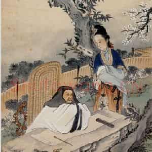 徐燕孙《梅林觅句图》国画人物作品图片鉴赏