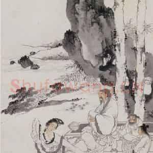 1937年 徐燕孙《范蠡选艳图》国画人物作品图片鉴赏