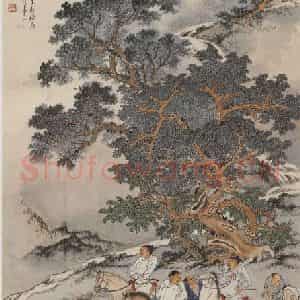 徐燕孙《五陵少年》国画人物作品图片鉴赏