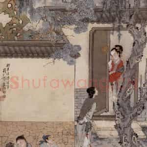 徐燕孙《李娃故事》国画人物作品图片鉴赏