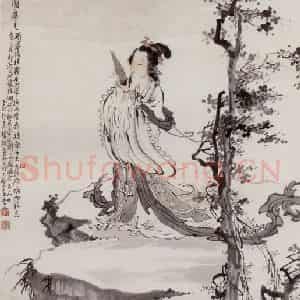 徐燕孙《银河吹笙》国画人物作品图片鉴赏