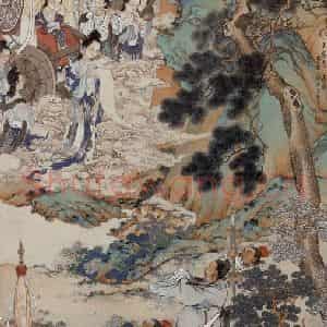 徐燕孙《大富贵亦寿考》国画人物作品图片鉴赏