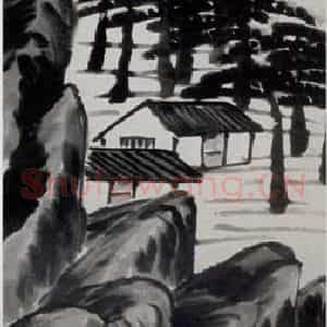 1922年 齐白石《山水条屏》国画山水作品图片鉴赏