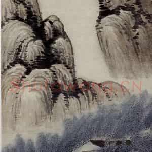 1922年 齐白石《万竹山居图》国画山水作品图片鉴赏
