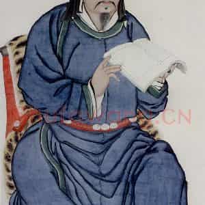 约1921-1922年 齐白石《宋岳武穆像》国画人物作品图片鉴赏