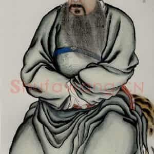 约1921-1922年 齐白石《汉关壮缪像》国画人物作品图片鉴赏