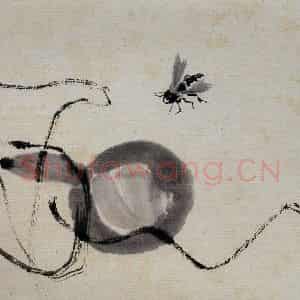 约1922年 齐白石《葫芦青绳》国画花鸟作品图片鉴赏