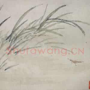 约20年代初期 齐白石《草·虫》国画花鸟作品图片鉴赏