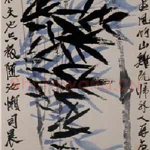 约20年代初期 齐白石《凤竹山鸡》国画花鸟作品图片鉴赏