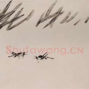 1924年 齐白石《草虫册页》国画花鸟作品图片鉴赏