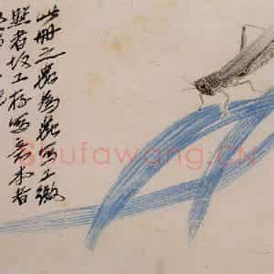 1924年 齐白石《草虫册页》国画花鸟作品图片鉴赏