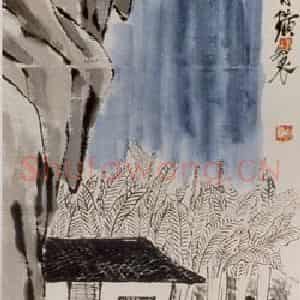 1924年 齐白石《白蕉书屋》国画山水作品图片鉴赏