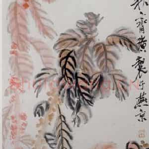 1924年 齐白石《老少年》国画花鸟作品图片鉴赏