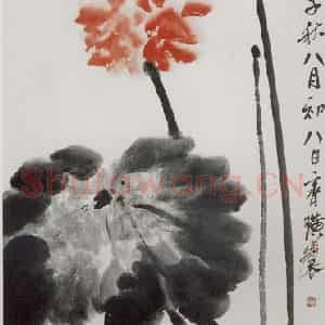 1924年 齐白石《花鸟四条屏》国画花鸟作品图片鉴赏