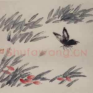 1924年 齐白石《草虫册页》国画花鸟作品图片鉴赏