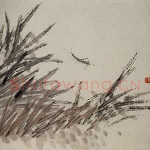 1924年 齐白石《草虫册页》国画花鸟作品图片鉴赏