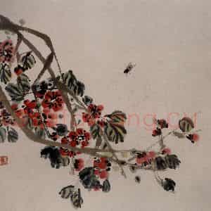 1924年 齐白石《草虫册页》国画花鸟作品图片鉴赏