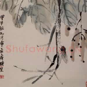 1924年 齐白石《草虫册页》国画花鸟作品图片鉴赏
