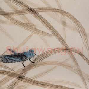 1924年 齐白石《草虫册页》国画花鸟作品图片鉴赏