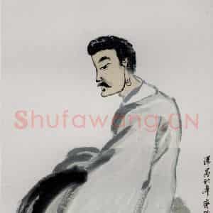 1925年 齐白石《达摩像》国画人物作品图片鉴赏