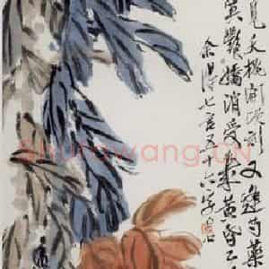 1925年 齐白石《老少年》国画花鸟作品图片鉴赏