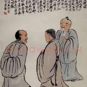 1926年 齐白石《西城三怪图》国画人物作品图片鉴赏