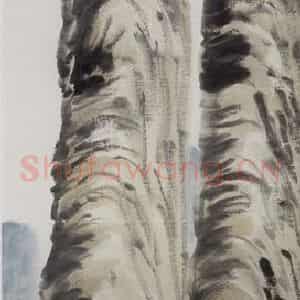约20年代中期 齐白石《山水四条屏》国画山水作品图片鉴赏
