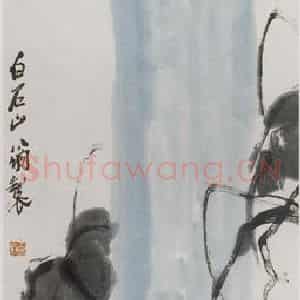 约20年代中期 齐白石《葫芦双鸟》国画花鸟作品图片鉴赏
