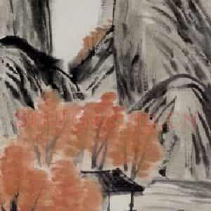 1920年 齐白石《山水四条屏》国画山水作品图片鉴赏