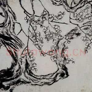 1920年 齐白石《梅花》国画花鸟作品图片鉴赏