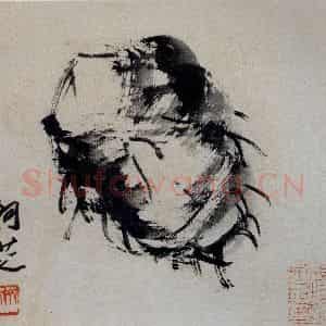 1920年 齐白石《芋头》国画花鸟作品图片鉴赏