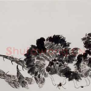 1921年 齐白石《蔬香图》国画花鸟作品图片鉴赏