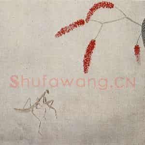 1921年 齐白石《广豳风图册》国画花鸟作品图片鉴赏