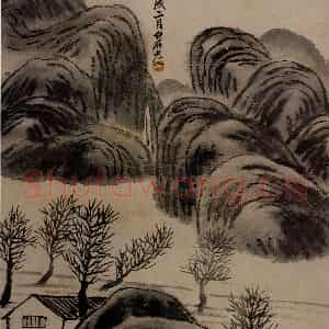 1922年 齐白石《山水》国画山水作品图片鉴赏
