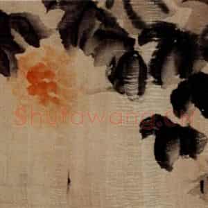 1922年 齐白石《芙蓉鸳鸯》国画花鸟作品图片鉴赏