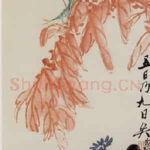 1945年 齐白石《秋色秋生》国画花鸟作品图片鉴赏