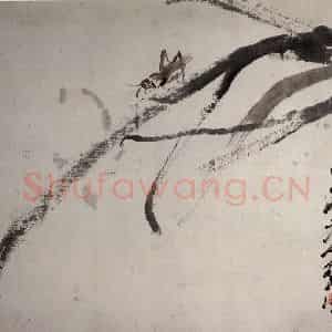 约40年代中期 齐白石《草虫》国画花鸟作品图片鉴赏