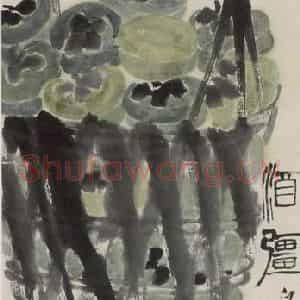 约40年代中期 齐白石《柿酒图》国画花鸟作品图片鉴赏