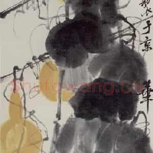 1946年 齐白石《葫芦草虫》国画花鸟作品图片鉴赏
