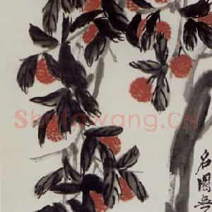 1947年 齐白石《名图无二》国画花鸟作品图片鉴赏