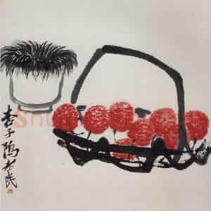 1947年 齐白石《蔬果动物册页》国画花鸟作品图片鉴赏